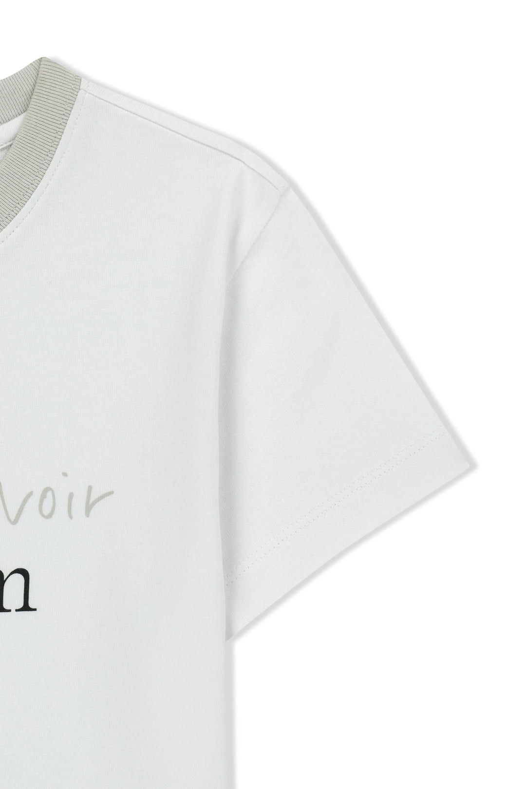 Matin Kim Tonal Rib Logo Crop Top — White