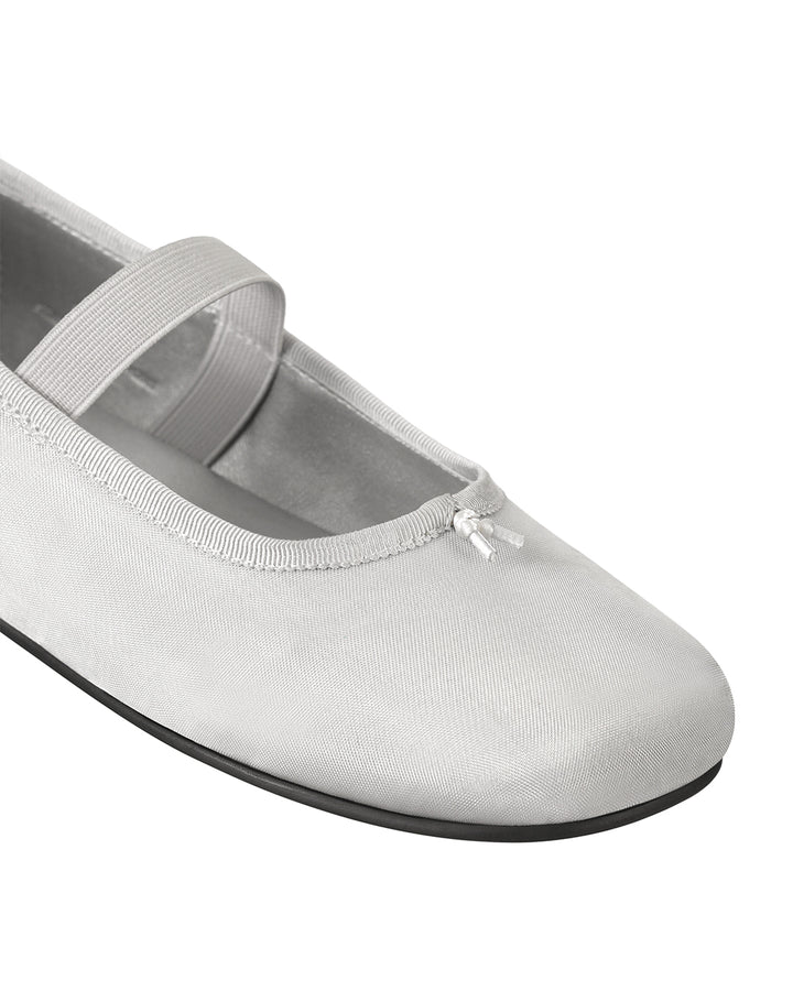Stand Oil Faye Mary Jane — Semi-Square Flat — Mesh Silver