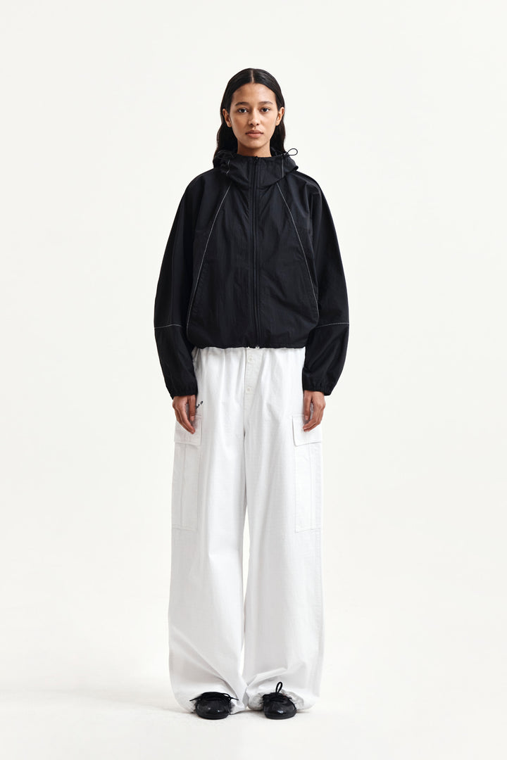 Matin Kim Drawstring Hem Cargo Pants — Ivory