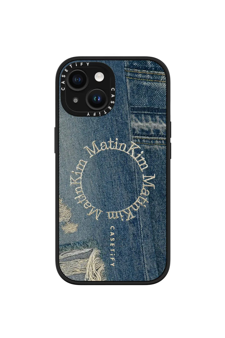 Matin Kim x Casetify Denim Circle iPhone Case — Blue