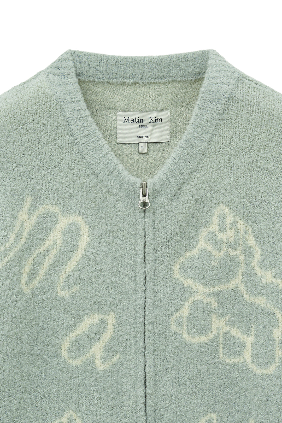 Matin Kim Poni Coni Knit Zip Up — Mint