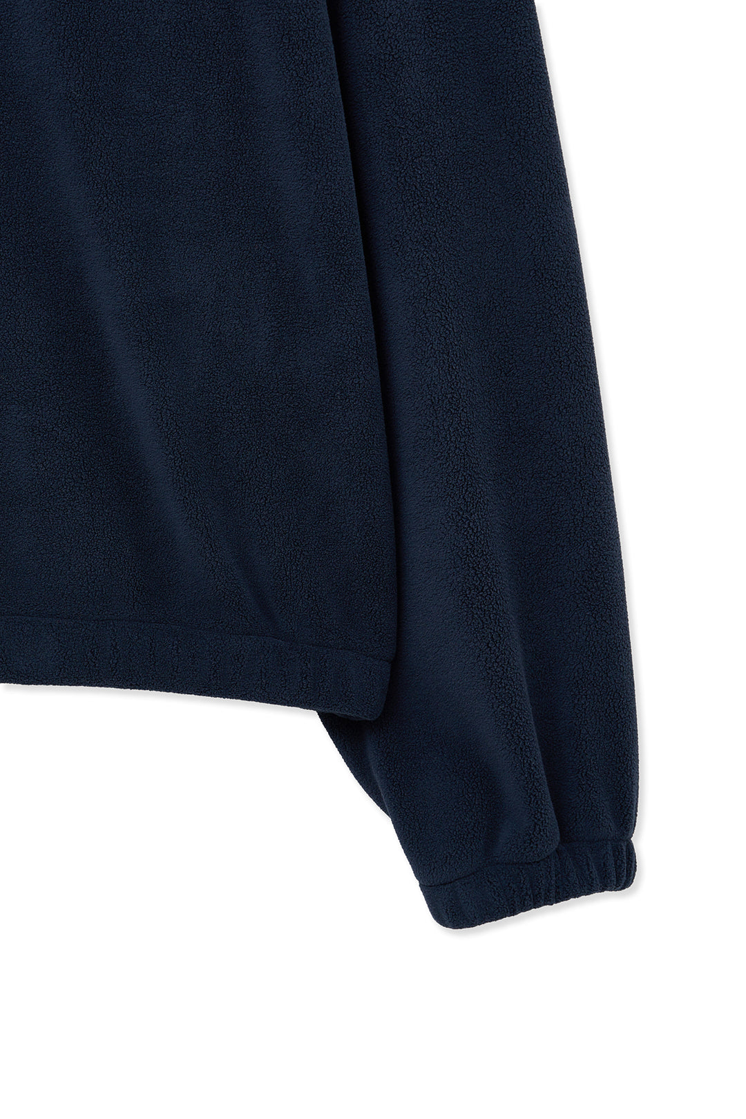 Matin Kim Sherpa Fleece Half-Zip Top — Navy blue