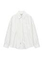Matin Kim Embroidery Small Logo Shirt — White