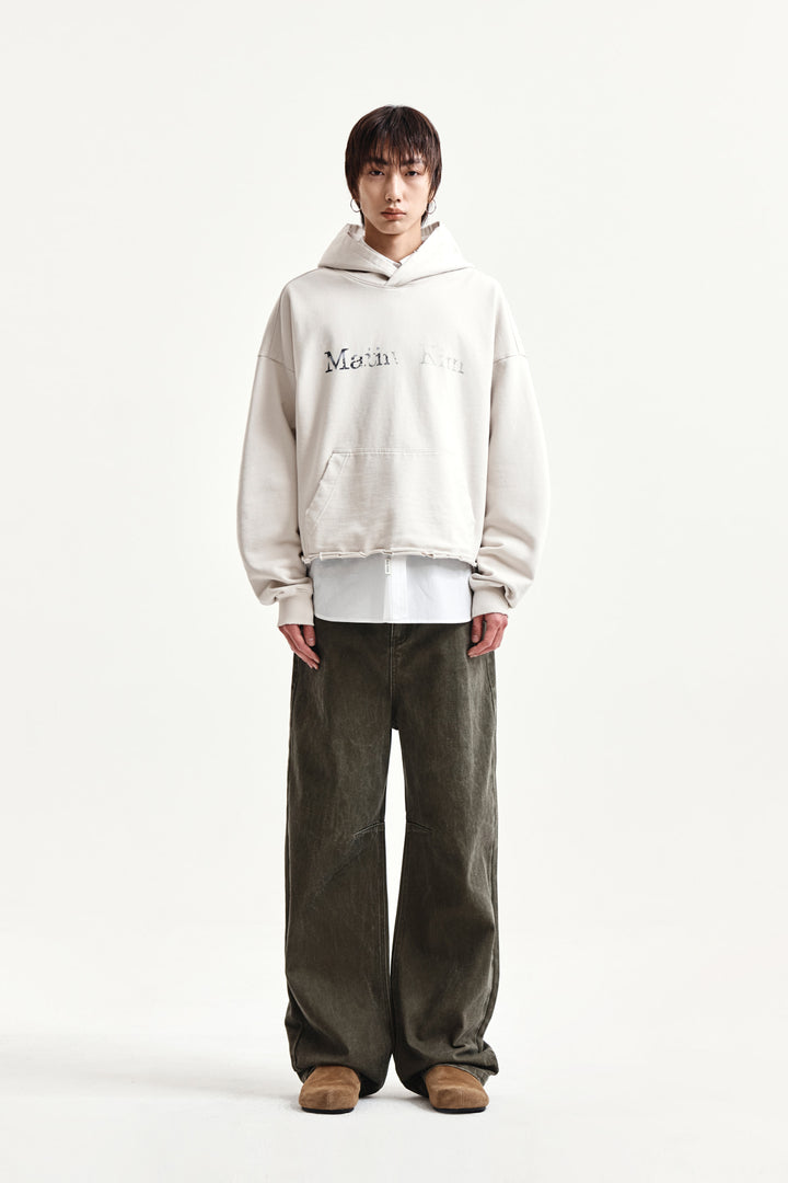 Matin Kim Dart Point Denim Pants — Khaki