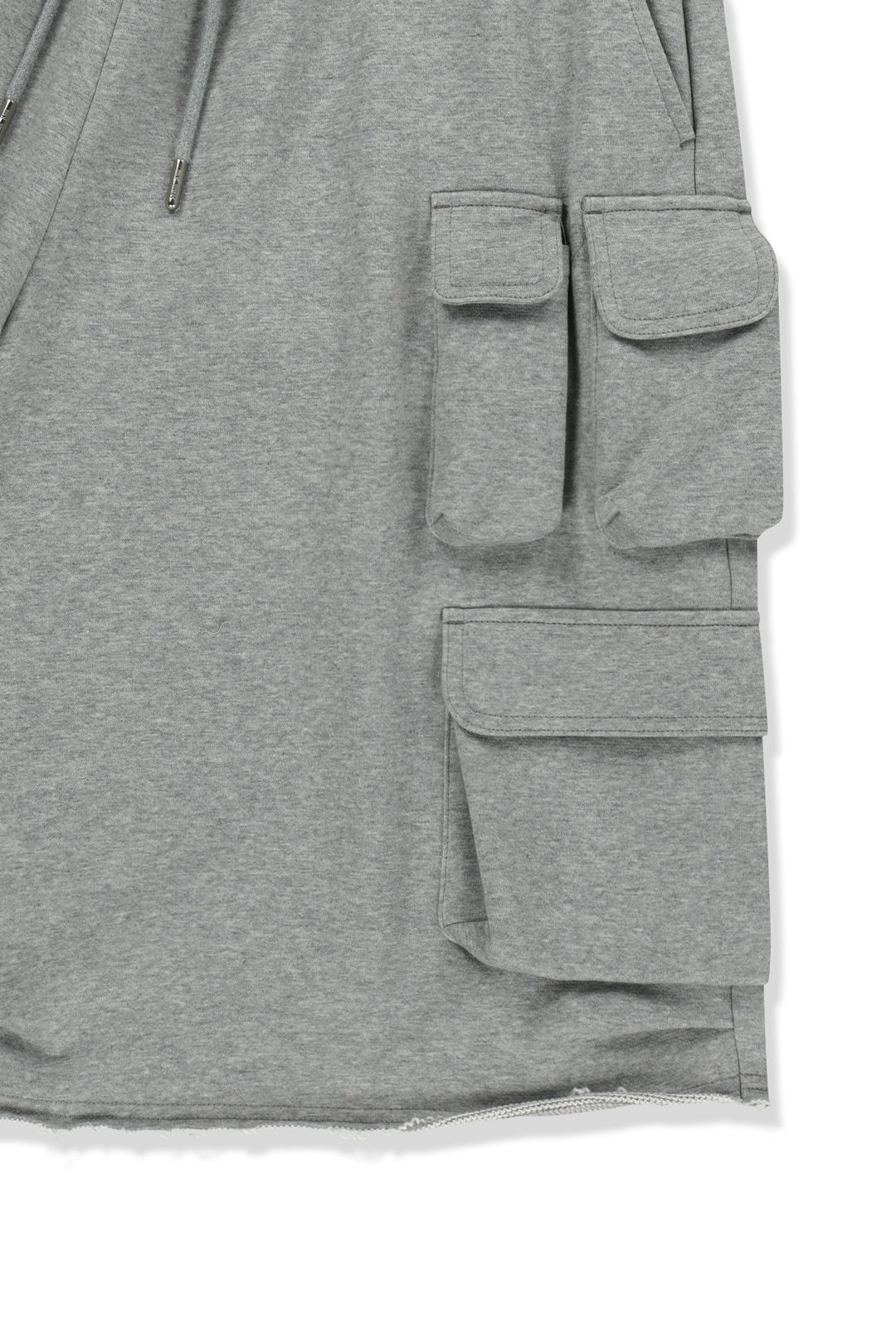Matin Kim Terry Utility Pocket Bermuda — Gray
