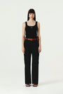 KIMMATIN Banding Straight Cargo Pants — Black
