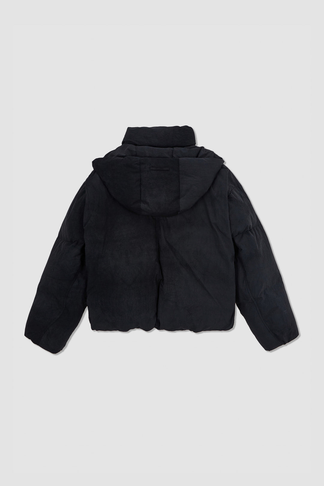 KIMMATIN Dying Effect Volume Puffer Down Jumper — Charcoal