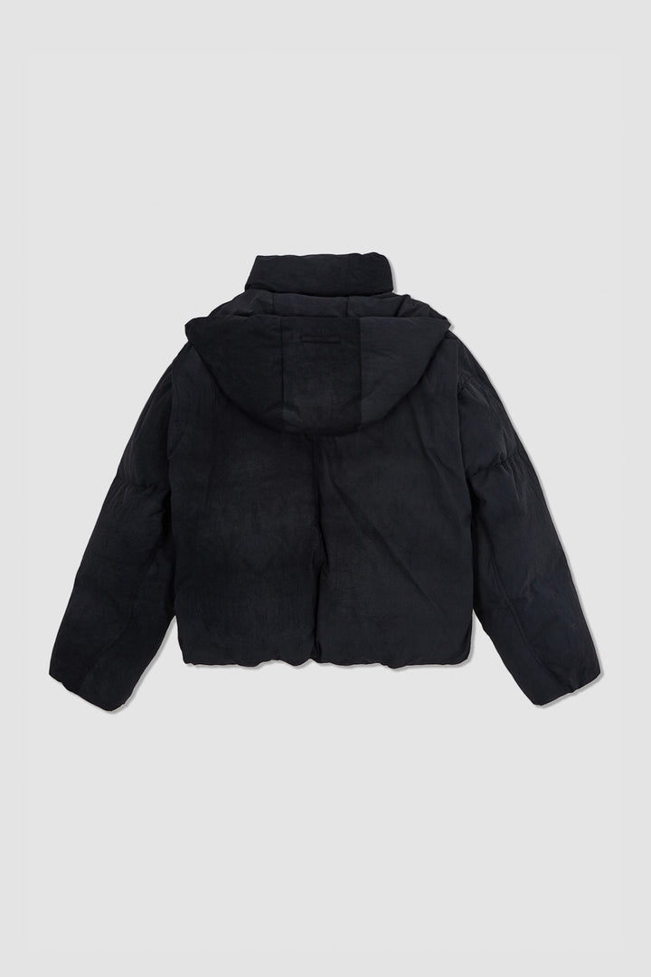 KIMMATIN Dying Effect Volume Puffer Down Jumper — Charcoal