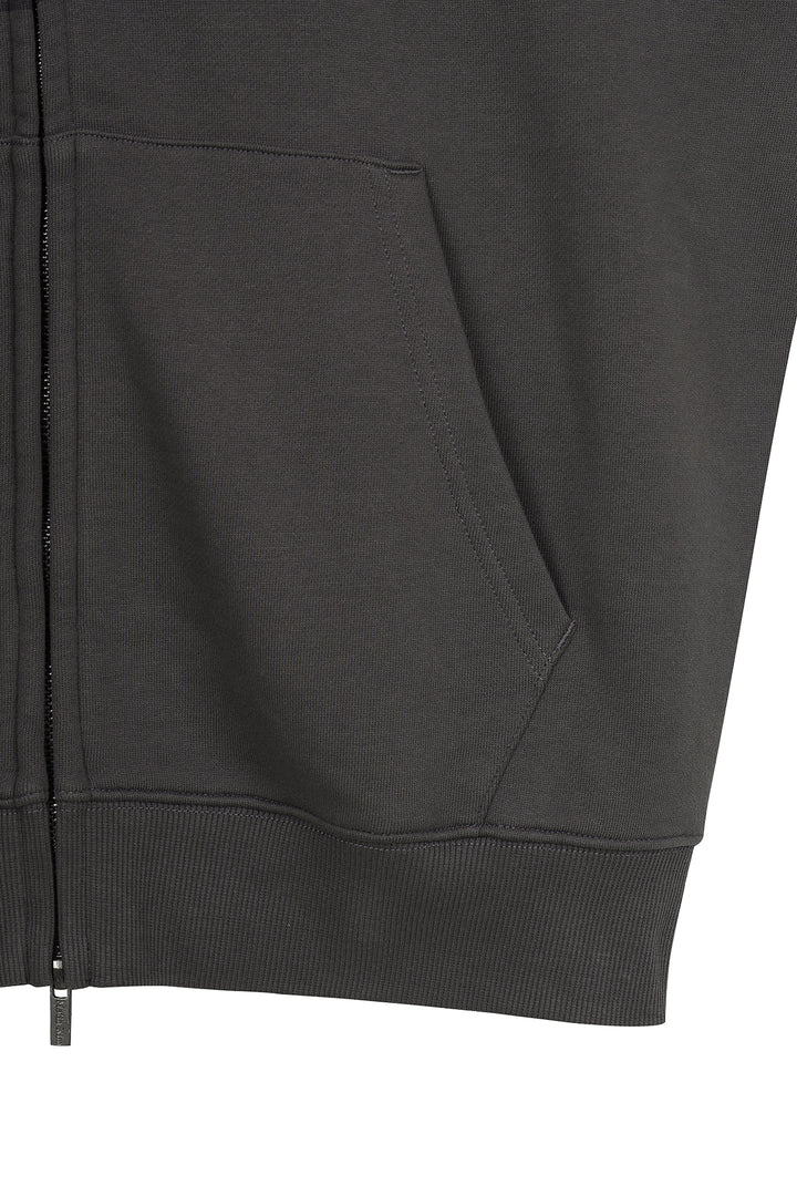 Matin Kim Graffiti Artwork Hoody Zip Up — Charcoal