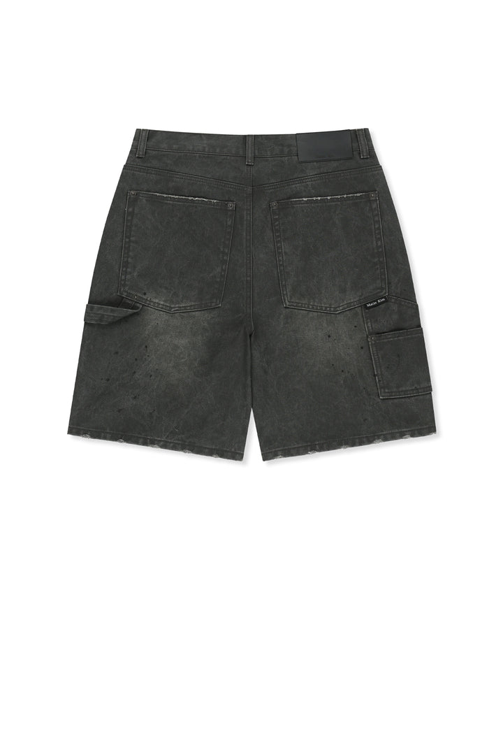 Matin Kim Carpenter Bermuda Denim — Charcoal