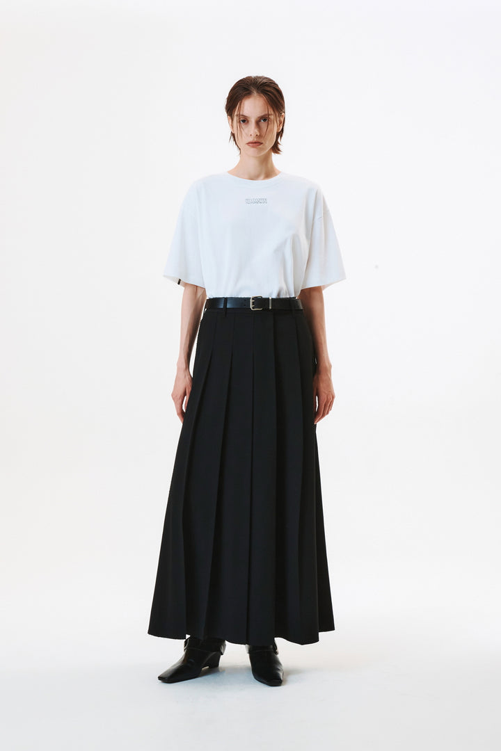 KIMMATIN Unbalance Pleats Pants — Black