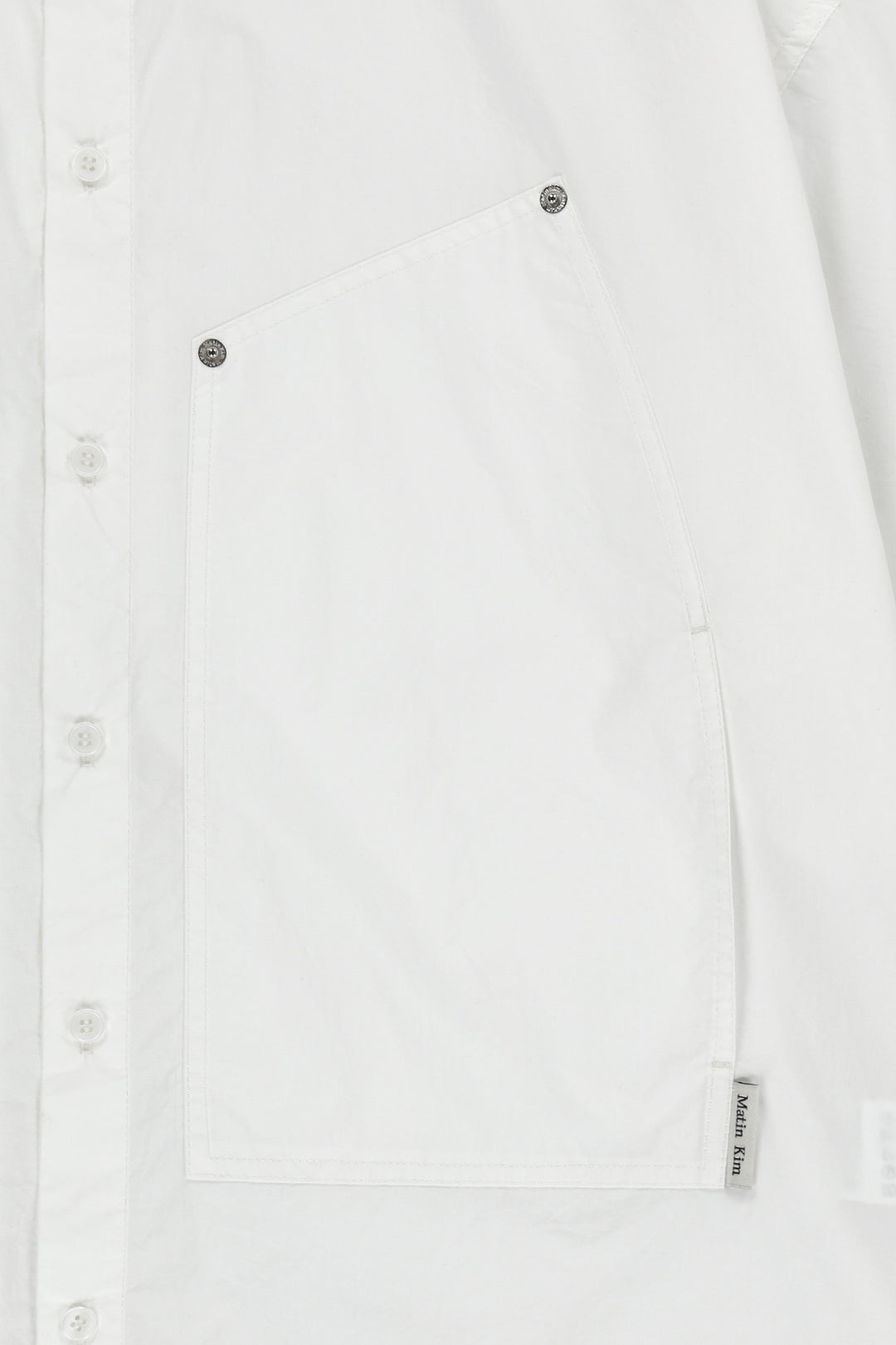 Matin Kim Half Sleeve Pocket Shirt — White