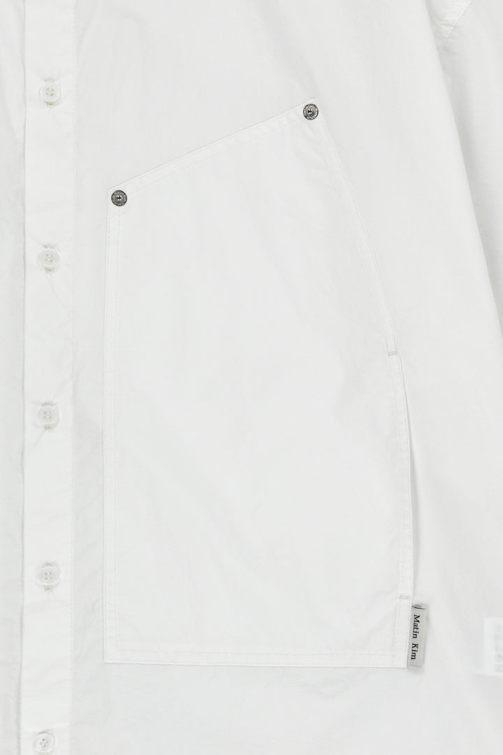 Matin Kim Half Sleeve Pocket Shirt — White