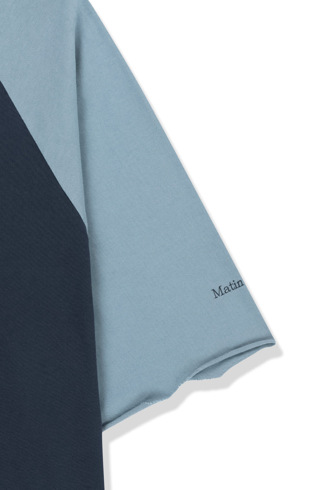 Matin Kim Raw Edge Raglan Top — Navy blue