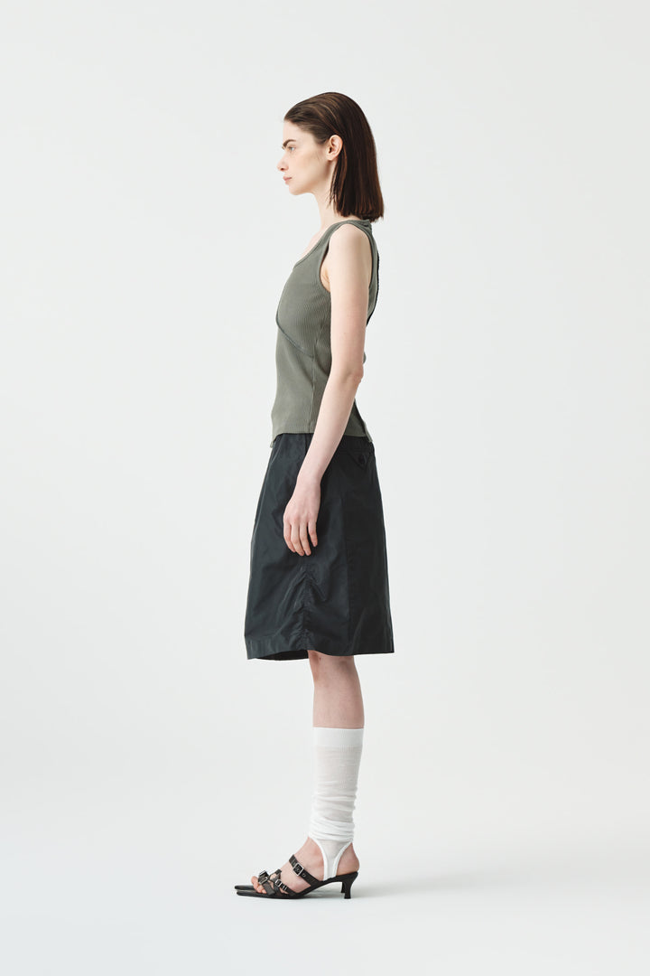 KIMMATIN String Point Banding Wrap Shorts — Charcoal
