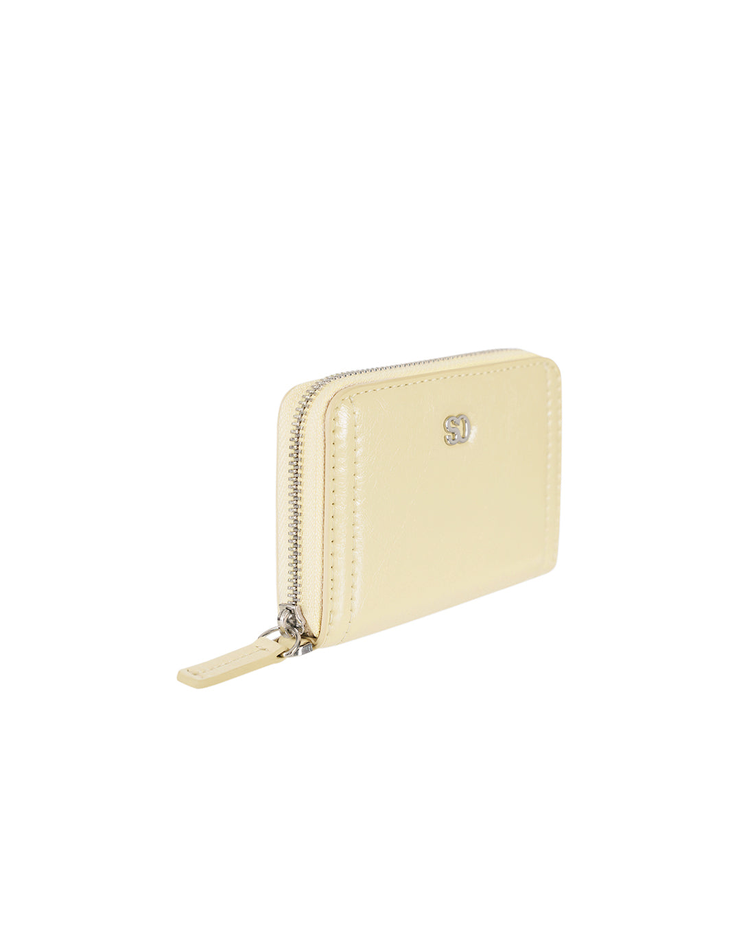 Stand Oil Post Wallet — Glossy Mini Cardholder — Butter