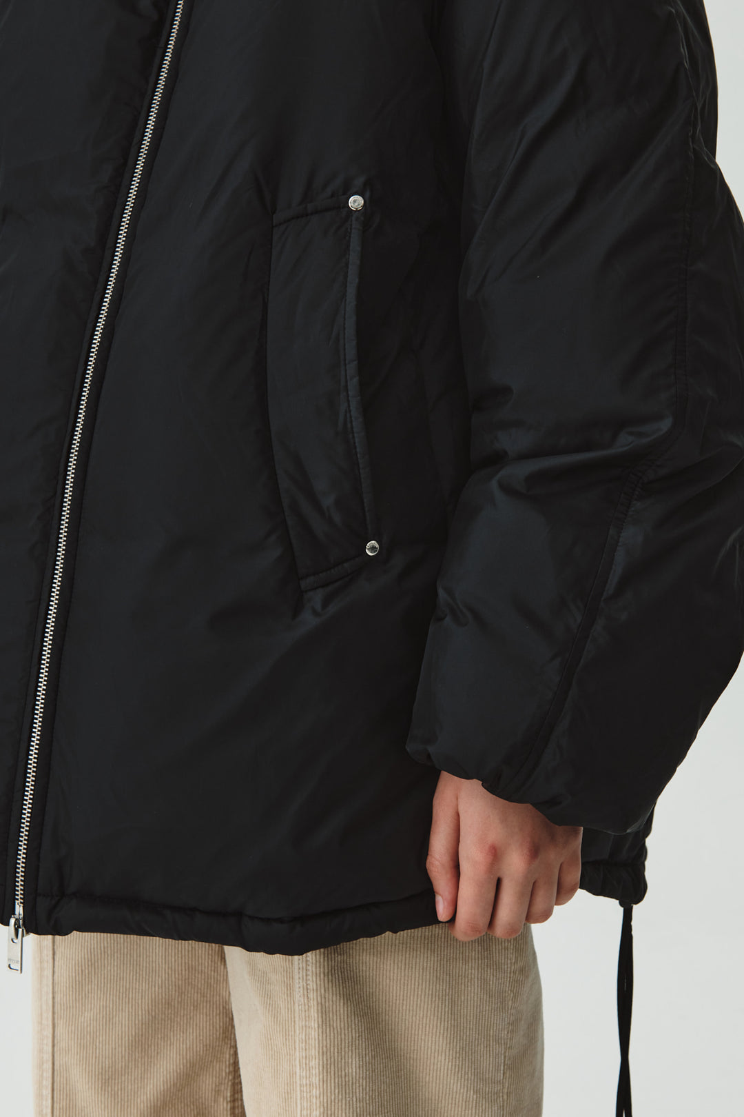 KIMMATIN Logo Padded Goose Down Jumper — Black