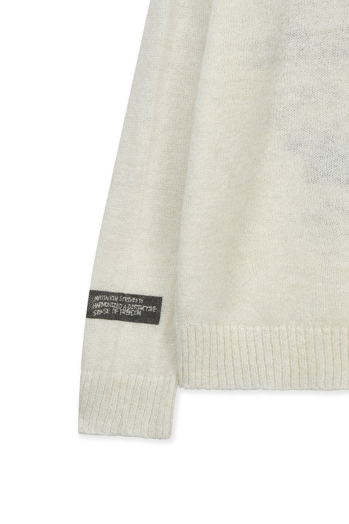 Matin Kim Graffiti Artwork Knit Pullover — Ivory