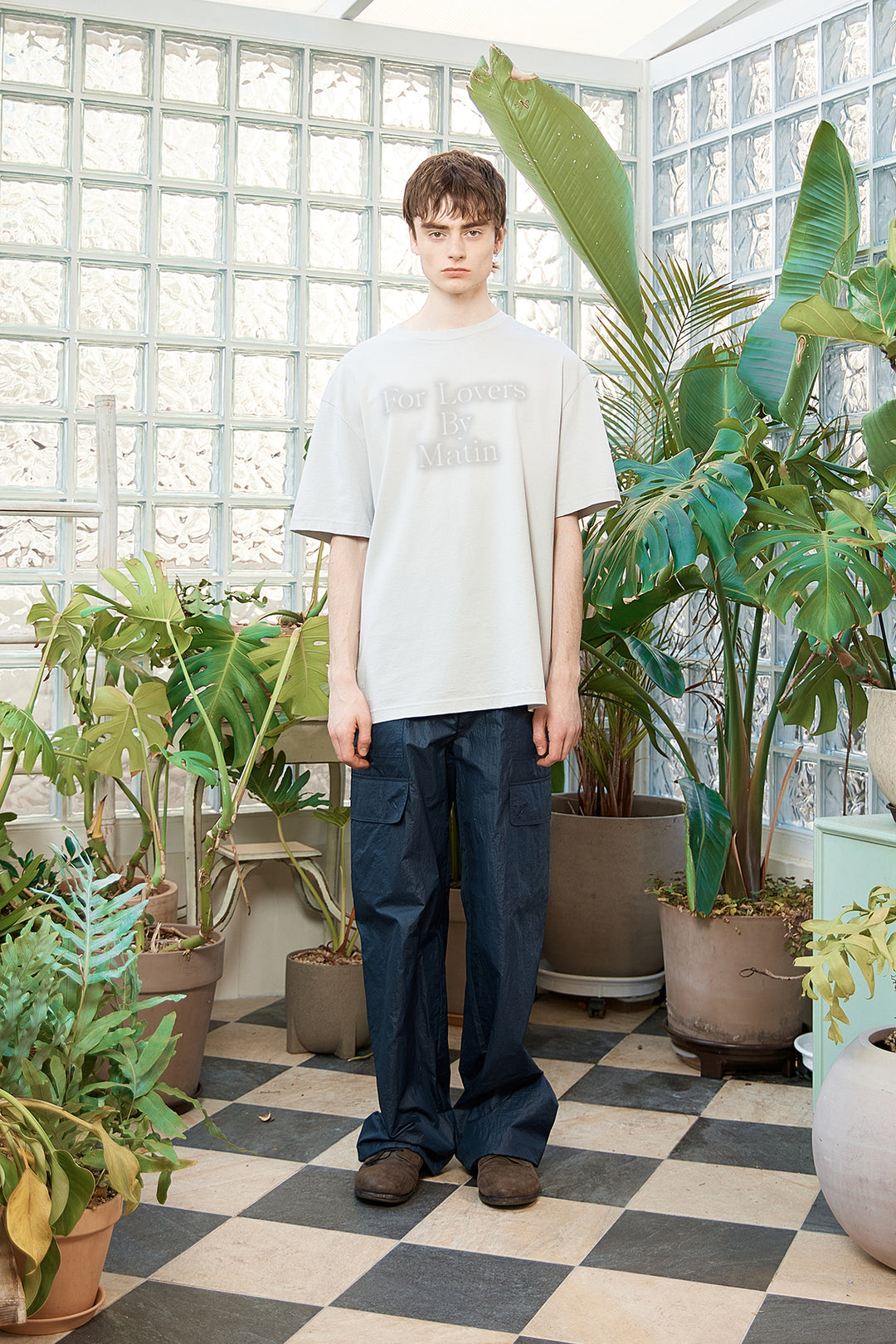 Matin Kim For Lovers Logo Point Top — Light Grey