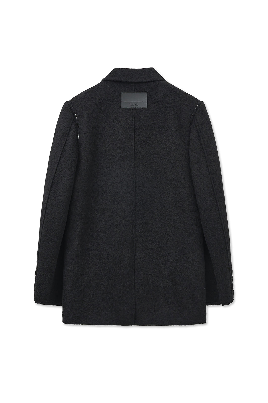 Matin Kim Hairy Overfit Stitch Single Jacket — Black