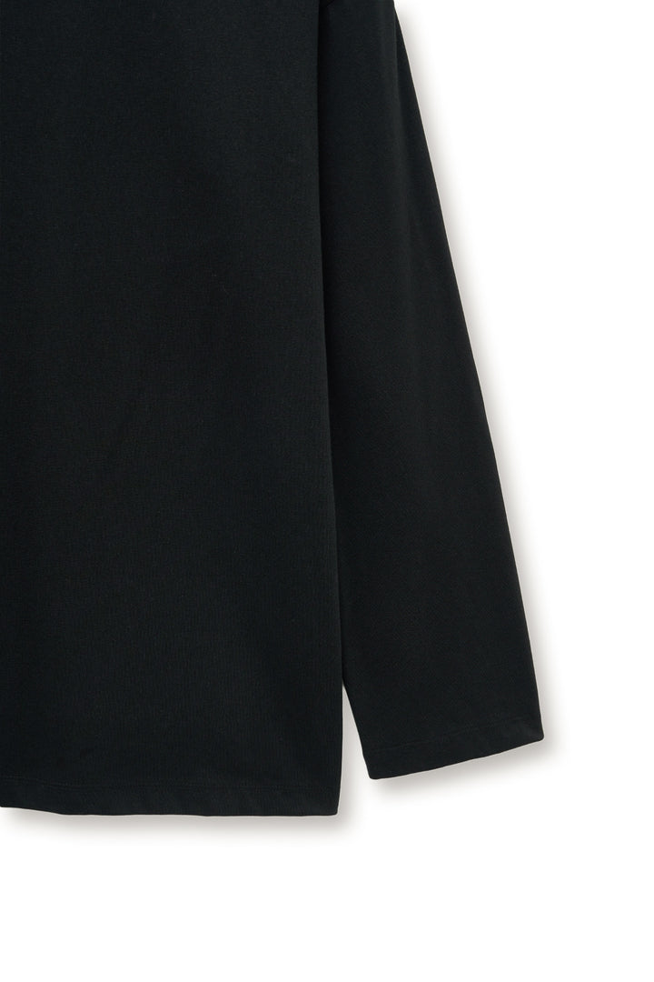 Matin Kim Tuck Point Long Sleeve Top — Black