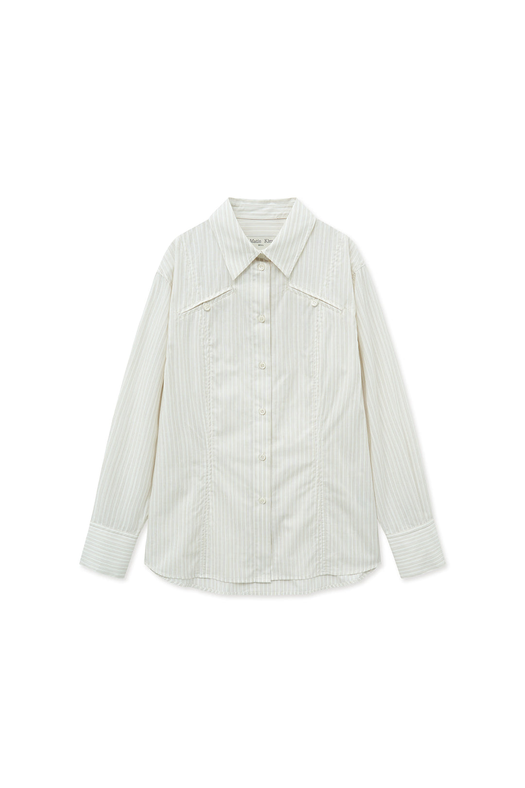 Matin Kim Pocket Line Point Shirt — Beige