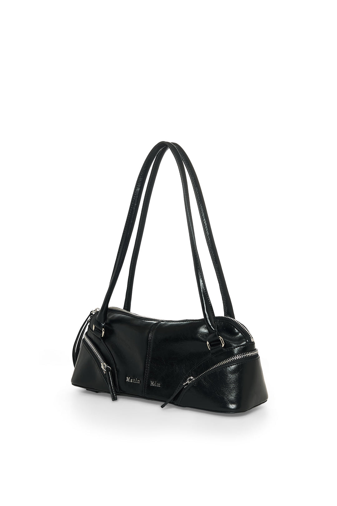 Matin Kim Curve Zip Baguette Bag — Black