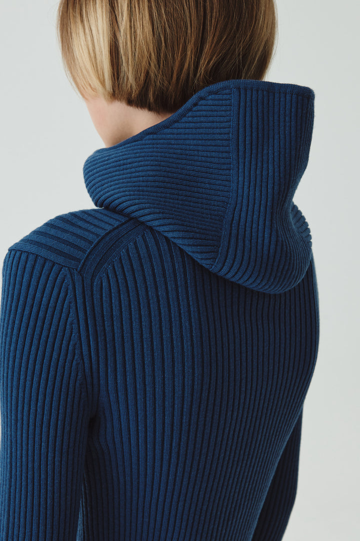 KIMMATIN Slimfit Half Zip Hoody — Blue