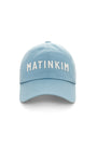 Matin Kim Applique Felt Logo Ball Cap — Light Blue