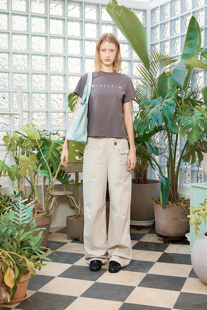 Matin Kim Snap Pocket Point Fatigue Pants — Gray