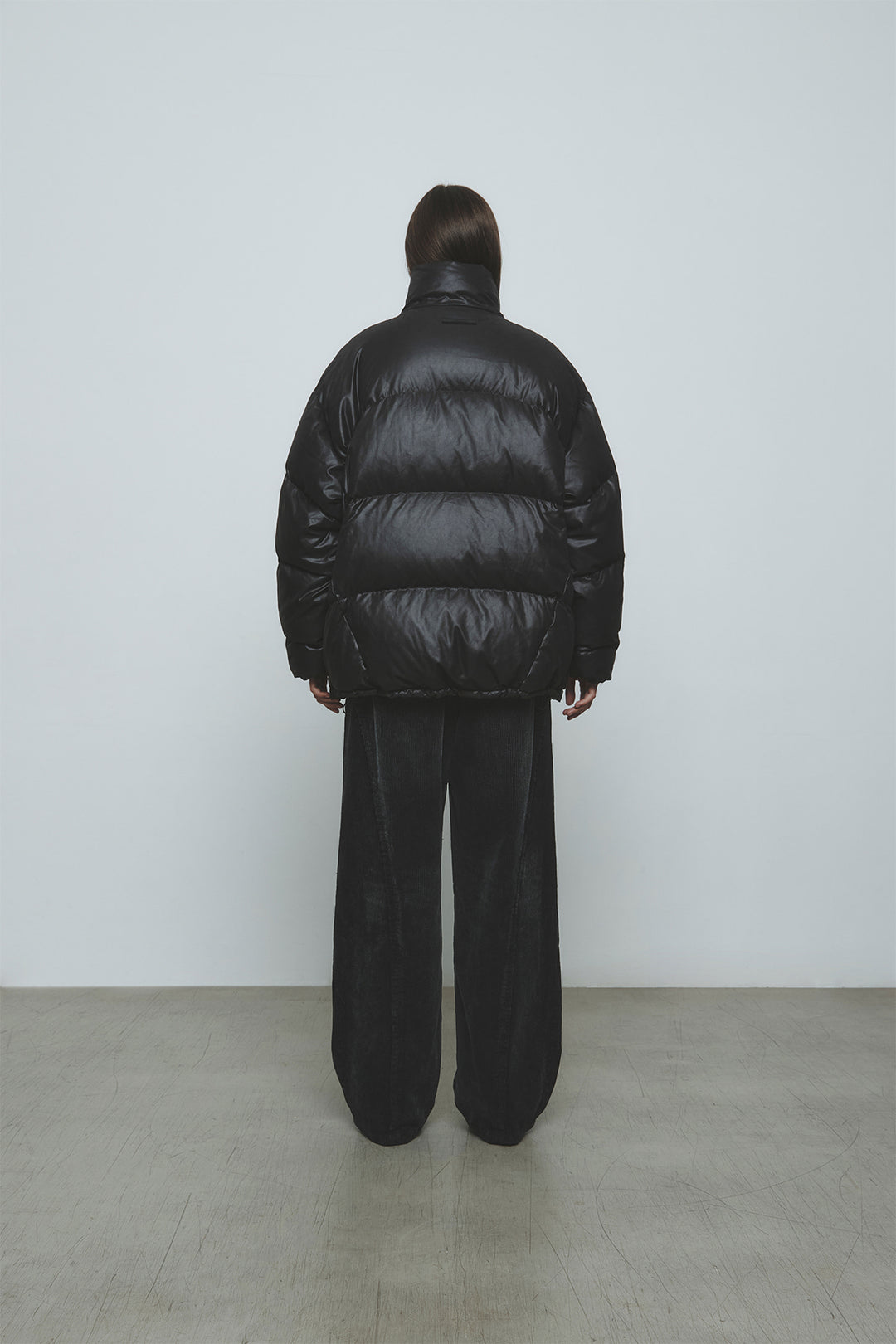 KIMMATIN Zipper Detail Goose Down Jumper — Black