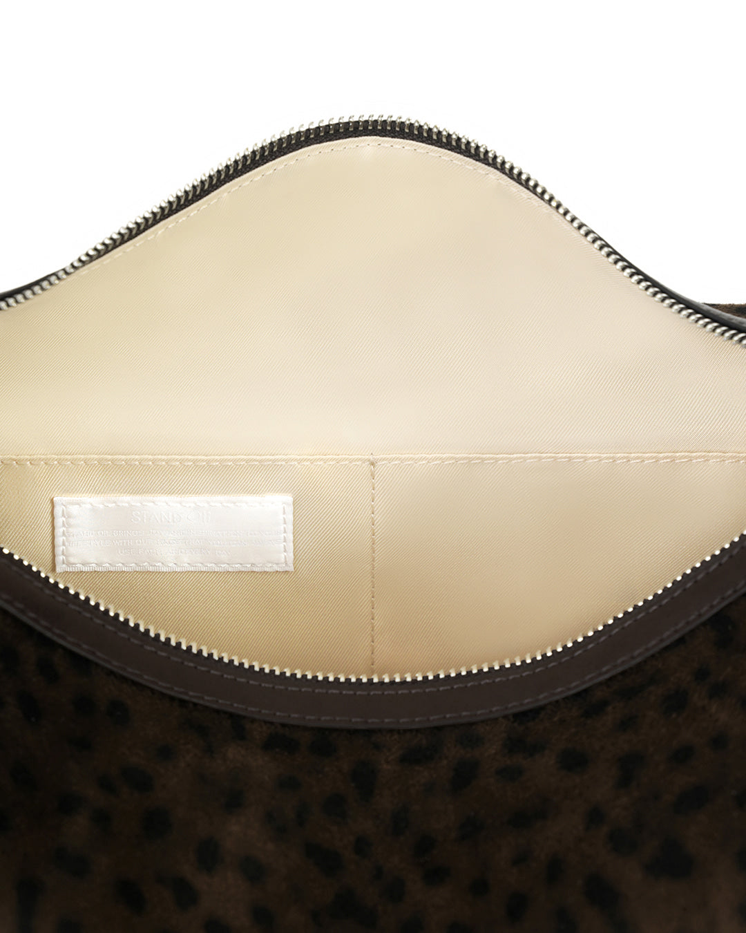 Stand Oil Mushy Bag — Nubuck Slouch Tote — Leopard Brown