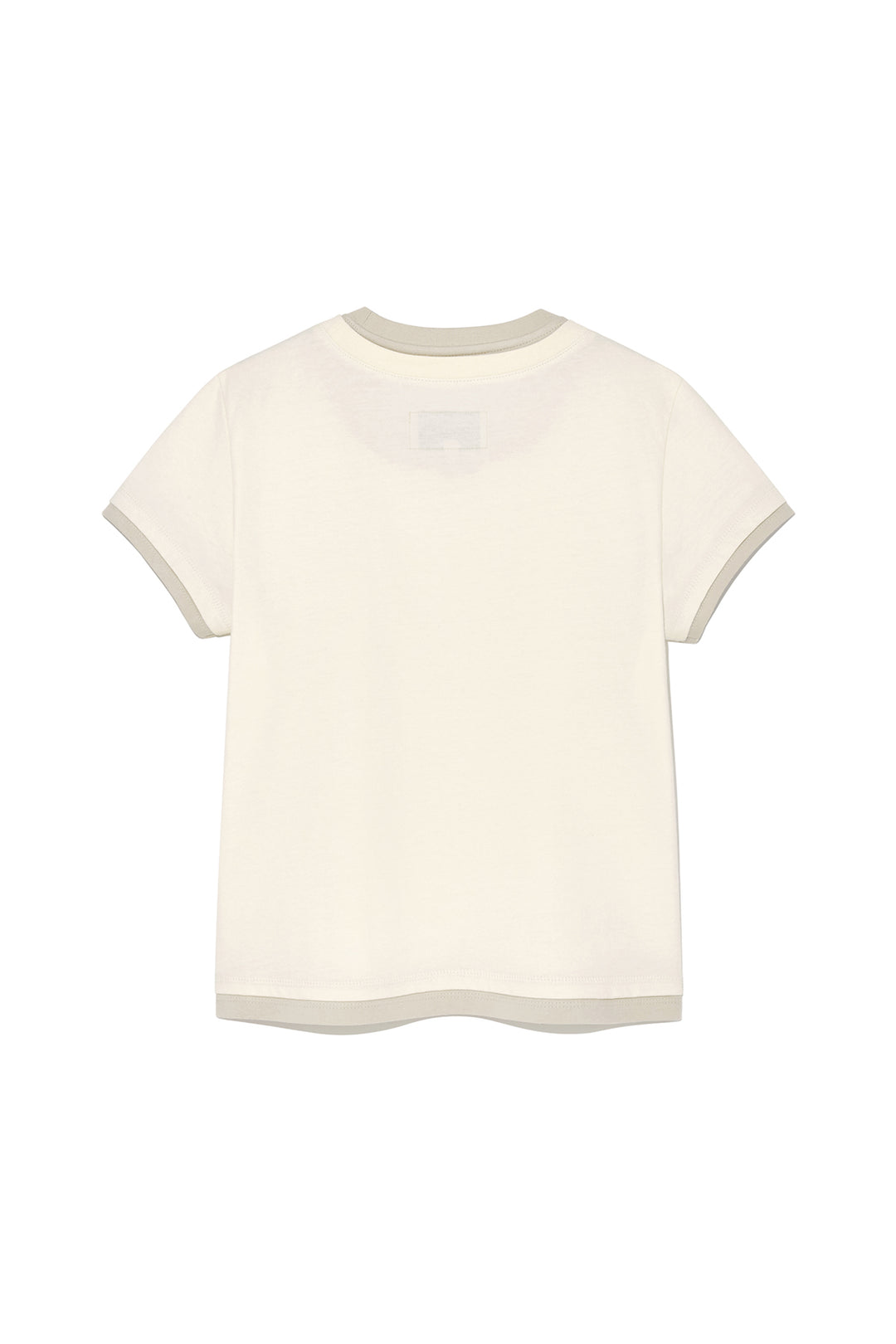Matin Kim Color Point Layered Top — Ivory