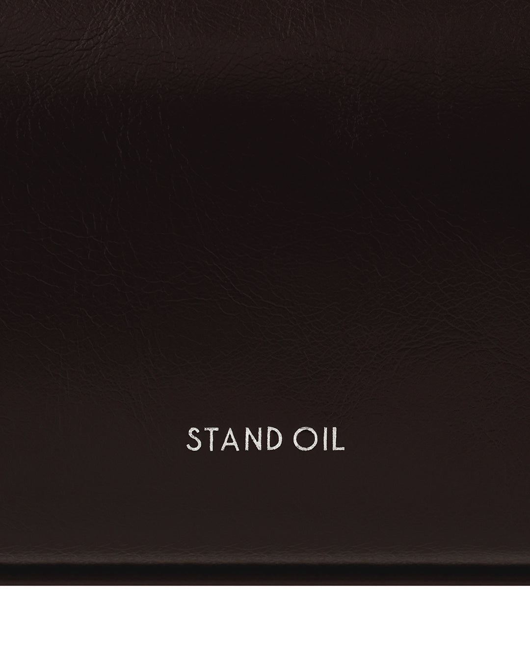 Stand Oil Chunky Bag — Glossy Wrinkled Leather — Maroon