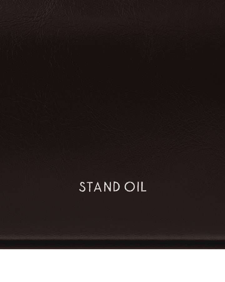 Stand Oil Chunky Bag — Glossy Wrinkled Leather — Maroon