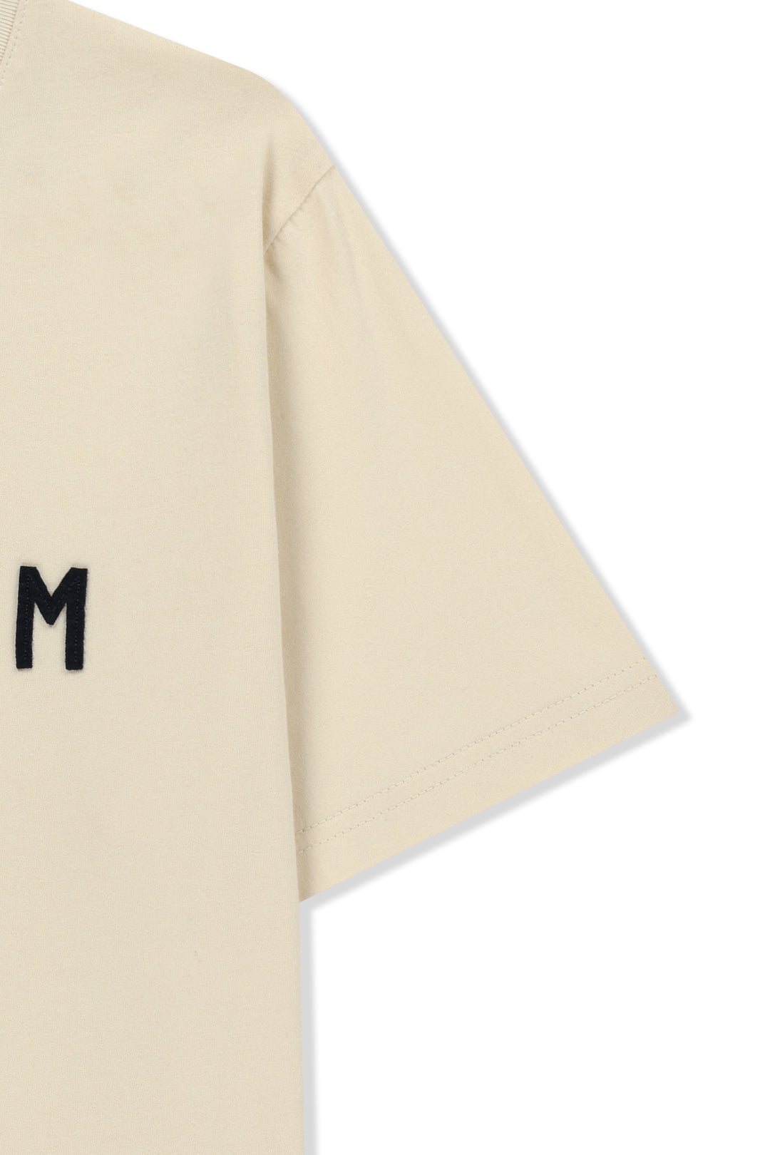 Matin Kim Applique Felt Logo Top — Cream