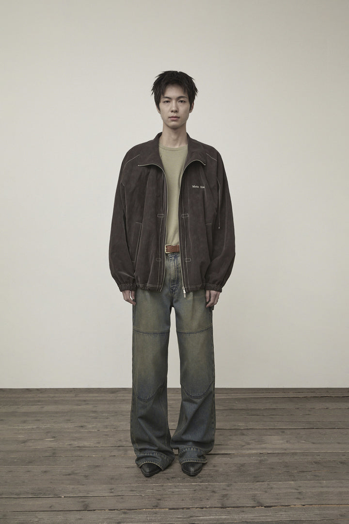 Matin Kim Stitch Point High Neck Jumper — Brown