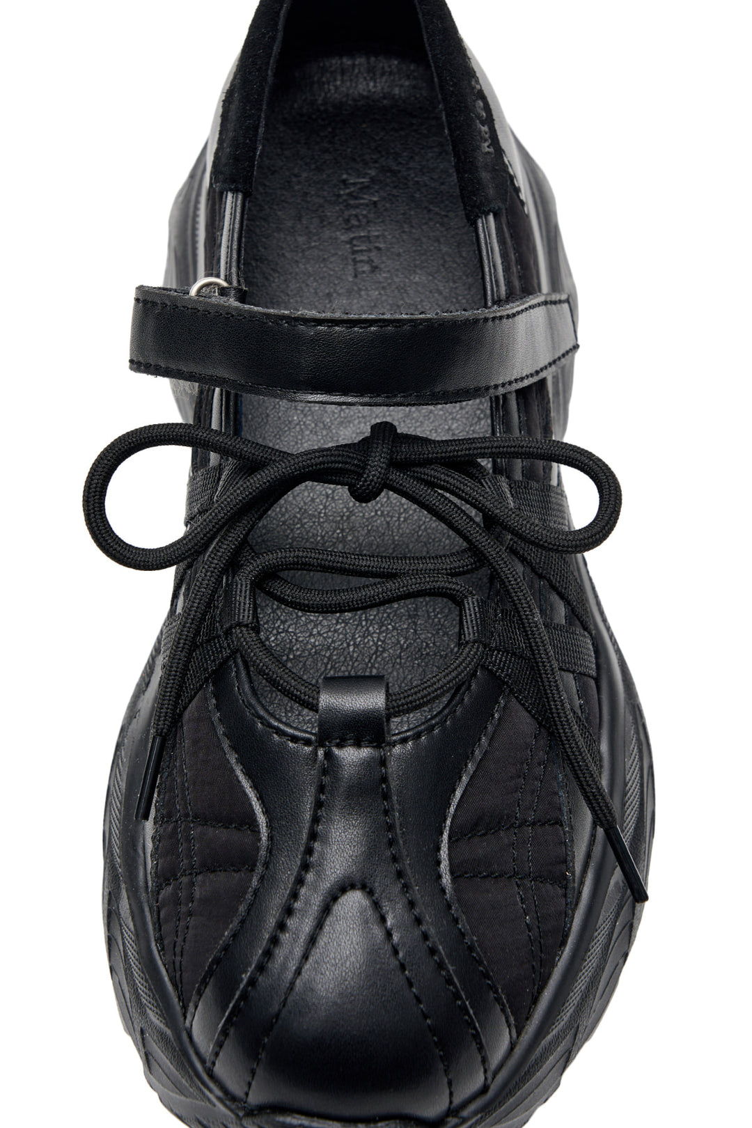 Matin Kim Lace Up Chunky Ballet Sneaker — Black