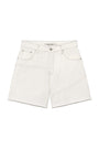 Matin Kim Cut Line Point Denim Shorts — White