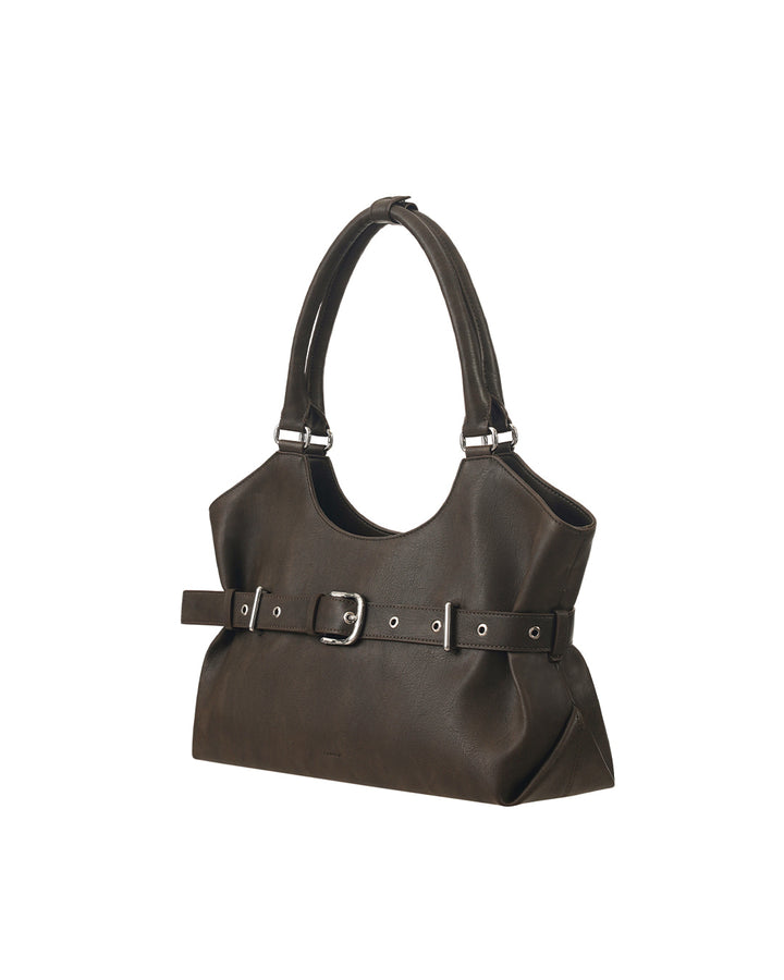 Stand Oil Lene Bag · Wrinkled Leather Crossbody — Brown