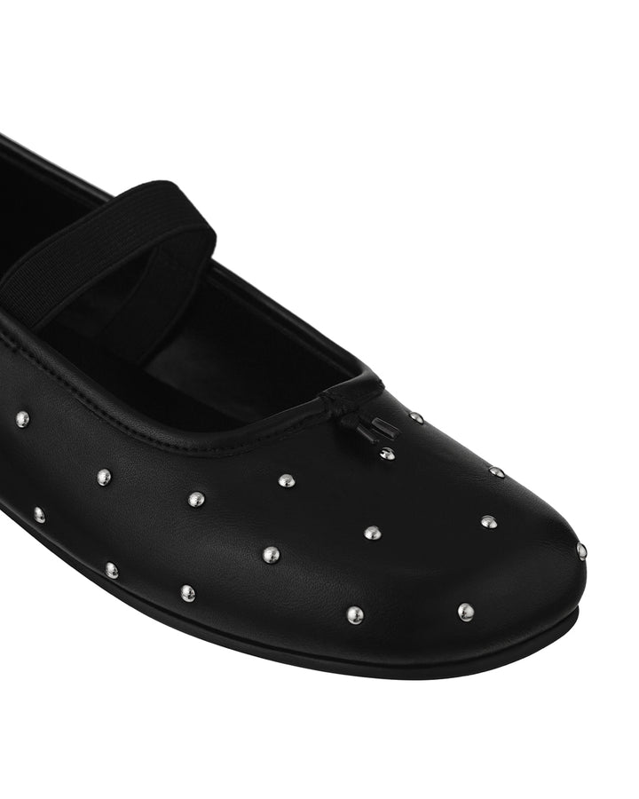Stand Oil Faye Mary Jane — Semi-Square Flat — Stud Black