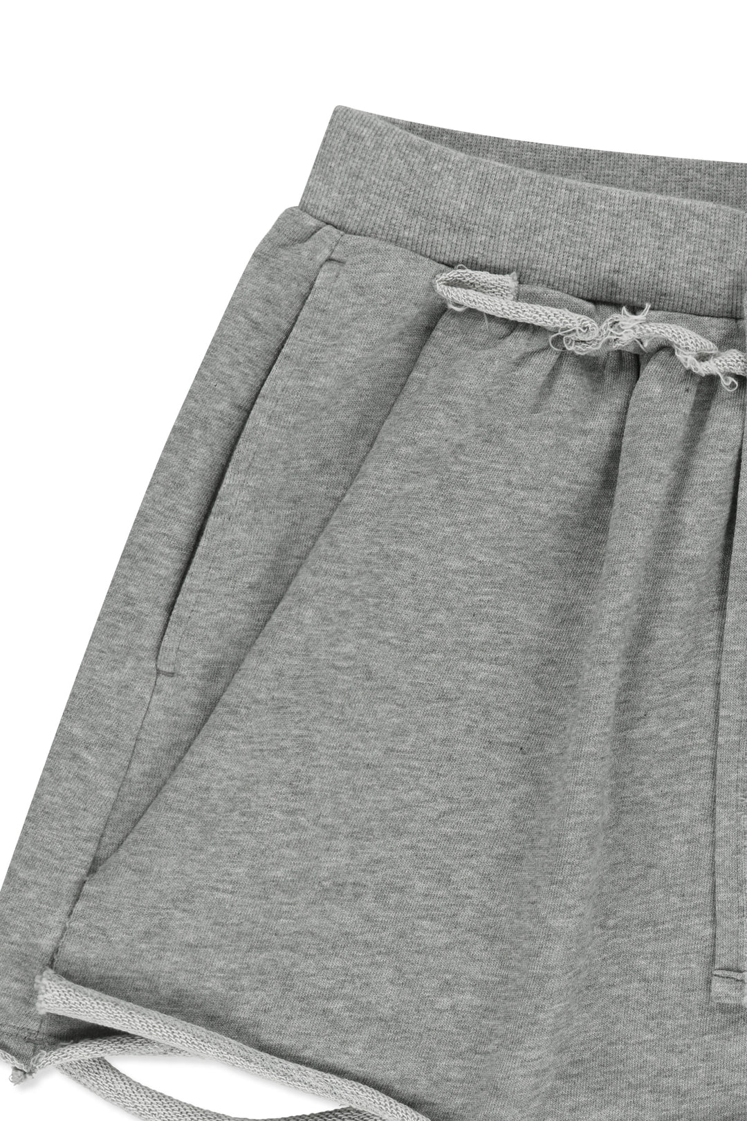 Matin Kim Distressed Terry Skort Shorts — Gray