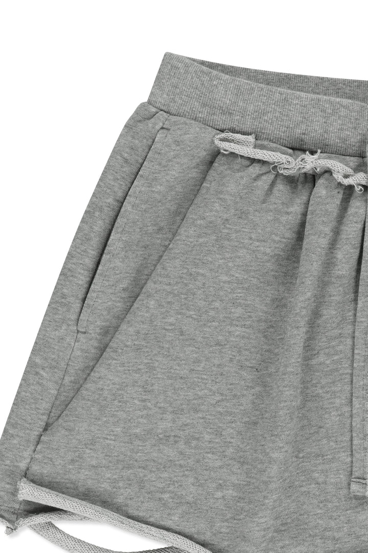 Matin Kim Distressed Terry Skort Shorts — Gray
