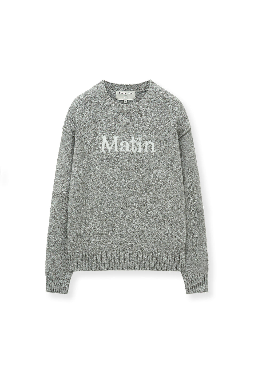 Matin Kim Mixed Yarn Knit Pullover — Gray