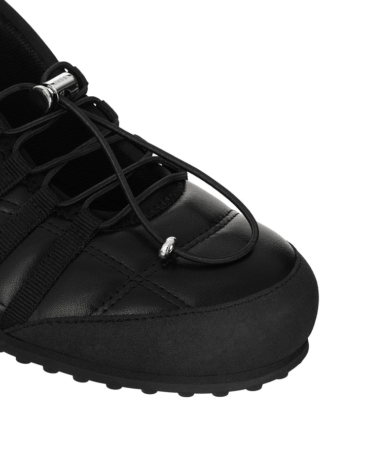 Stand Oil Tie Mary Jane Sneaker — Black