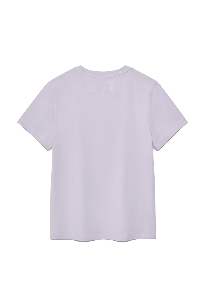 Matin Kim Appliqué Logo Patch Top in Lilac