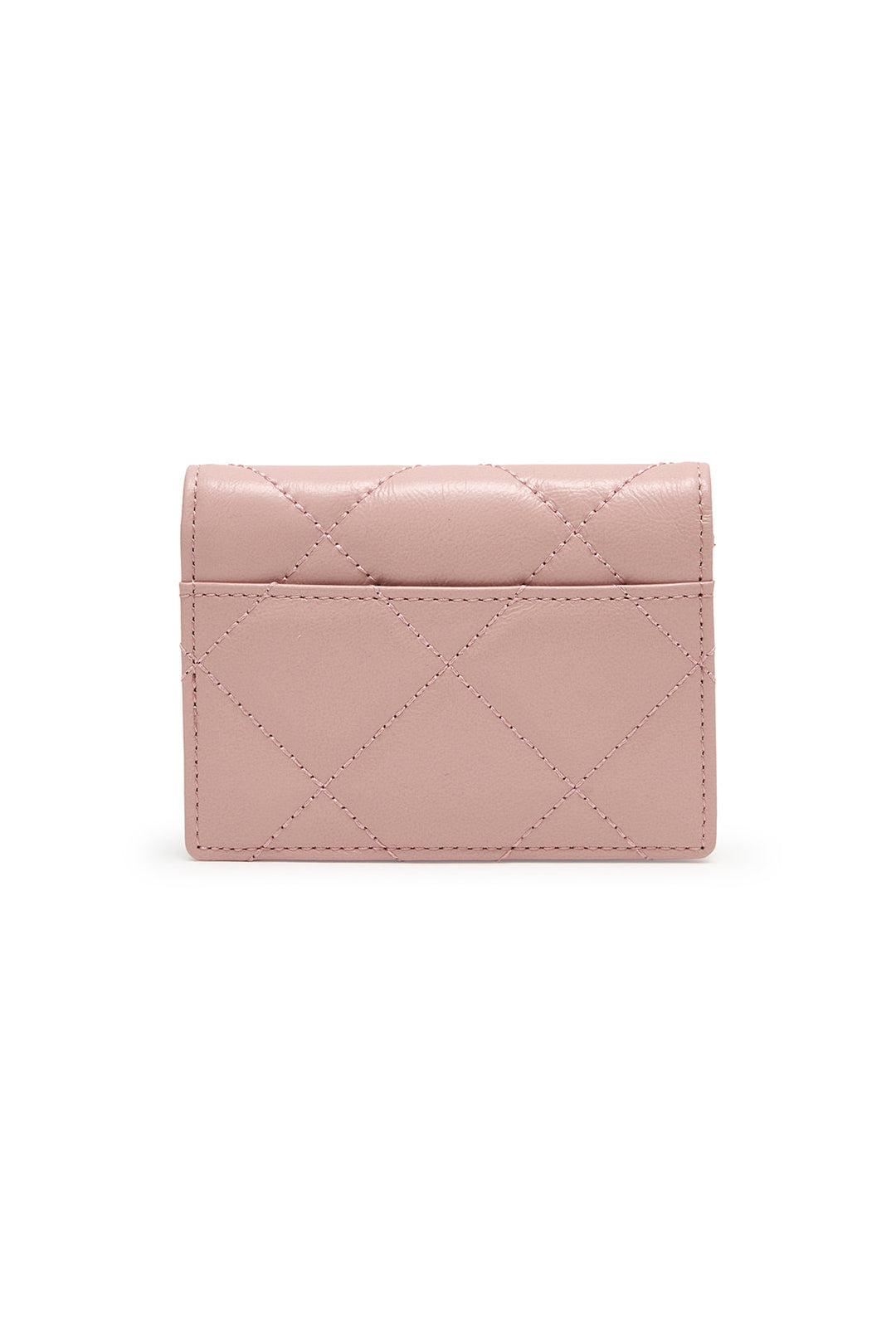 Matin Kim Puff Quilt Leather Wallet — Pink