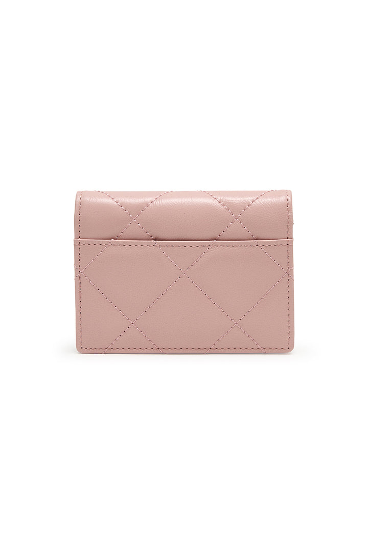Matin Kim Puff Quilt Leather Wallet — Pink