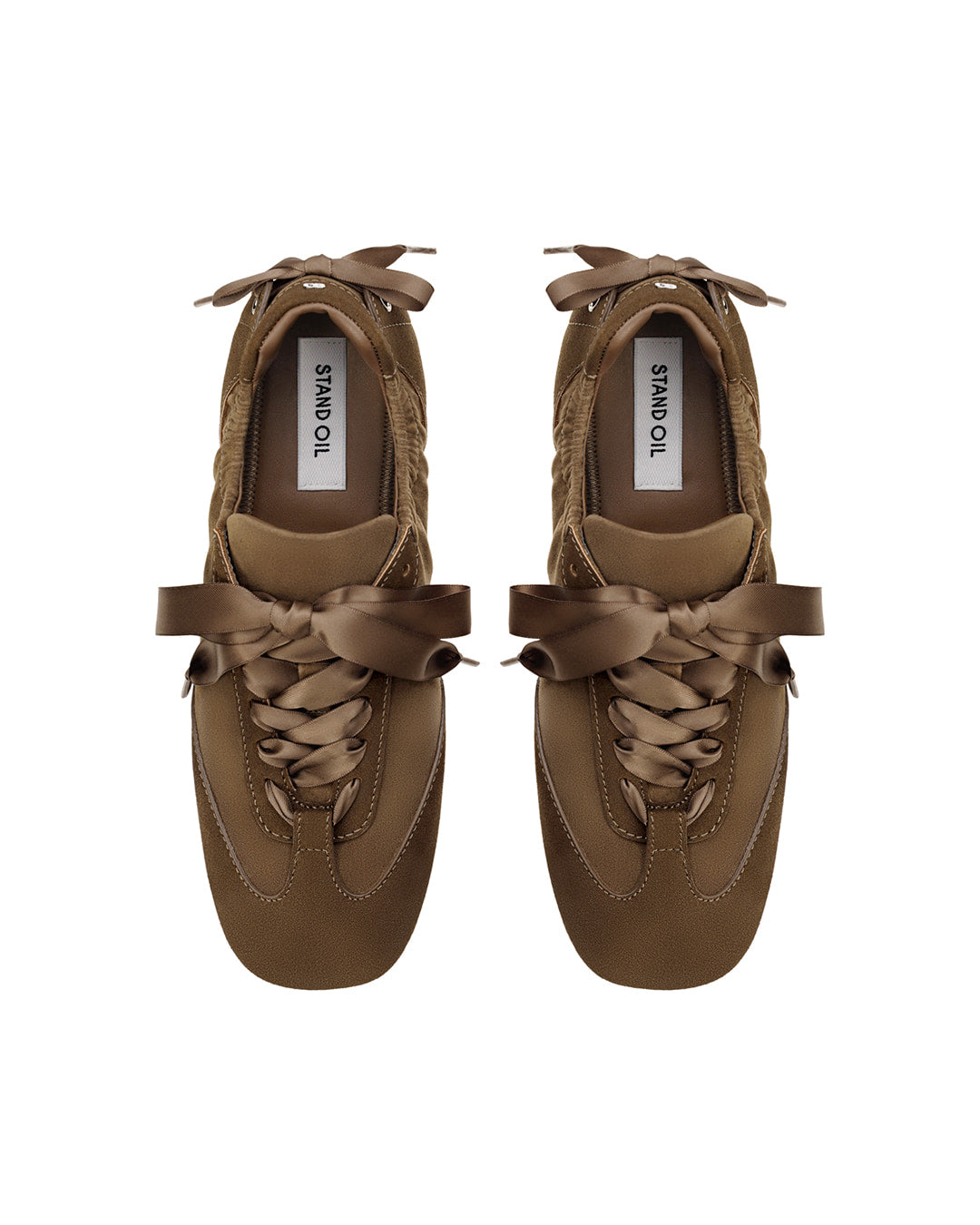 Stand Oil Double Tied Sneakers — Camel