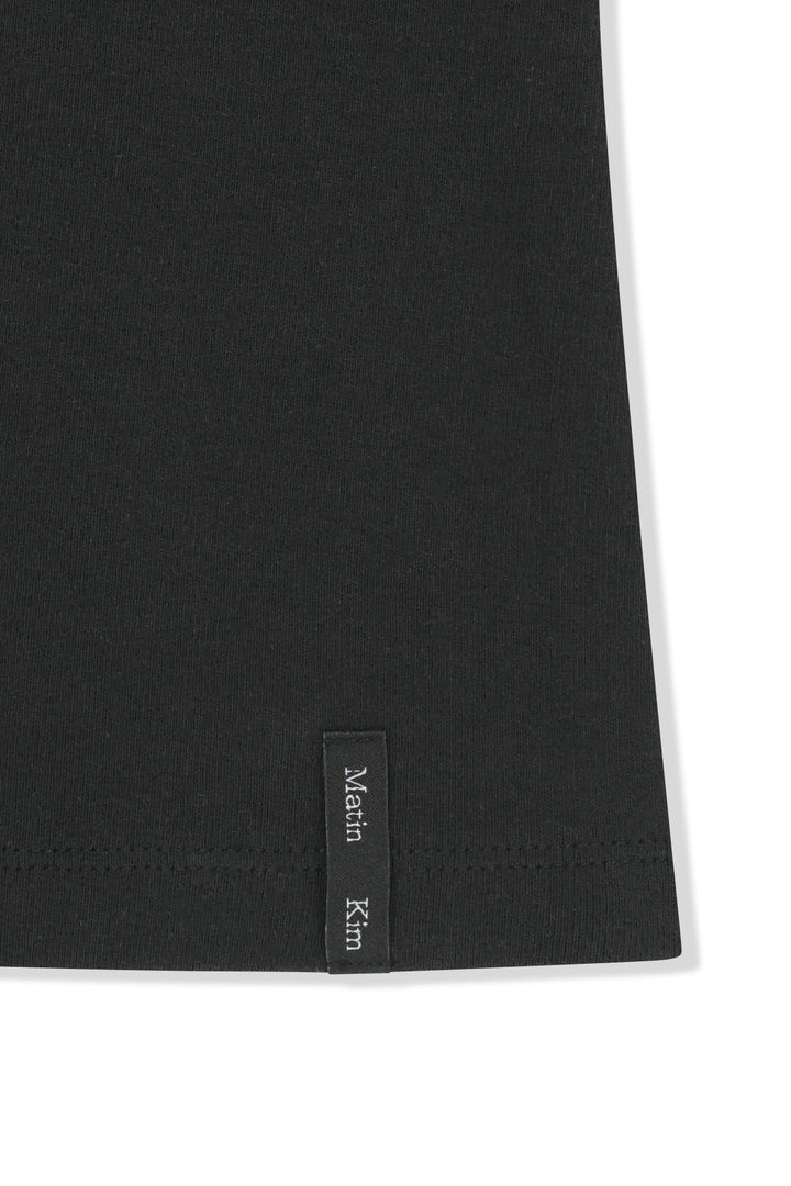 Matin Kim Label Detail Halter Tank — Black